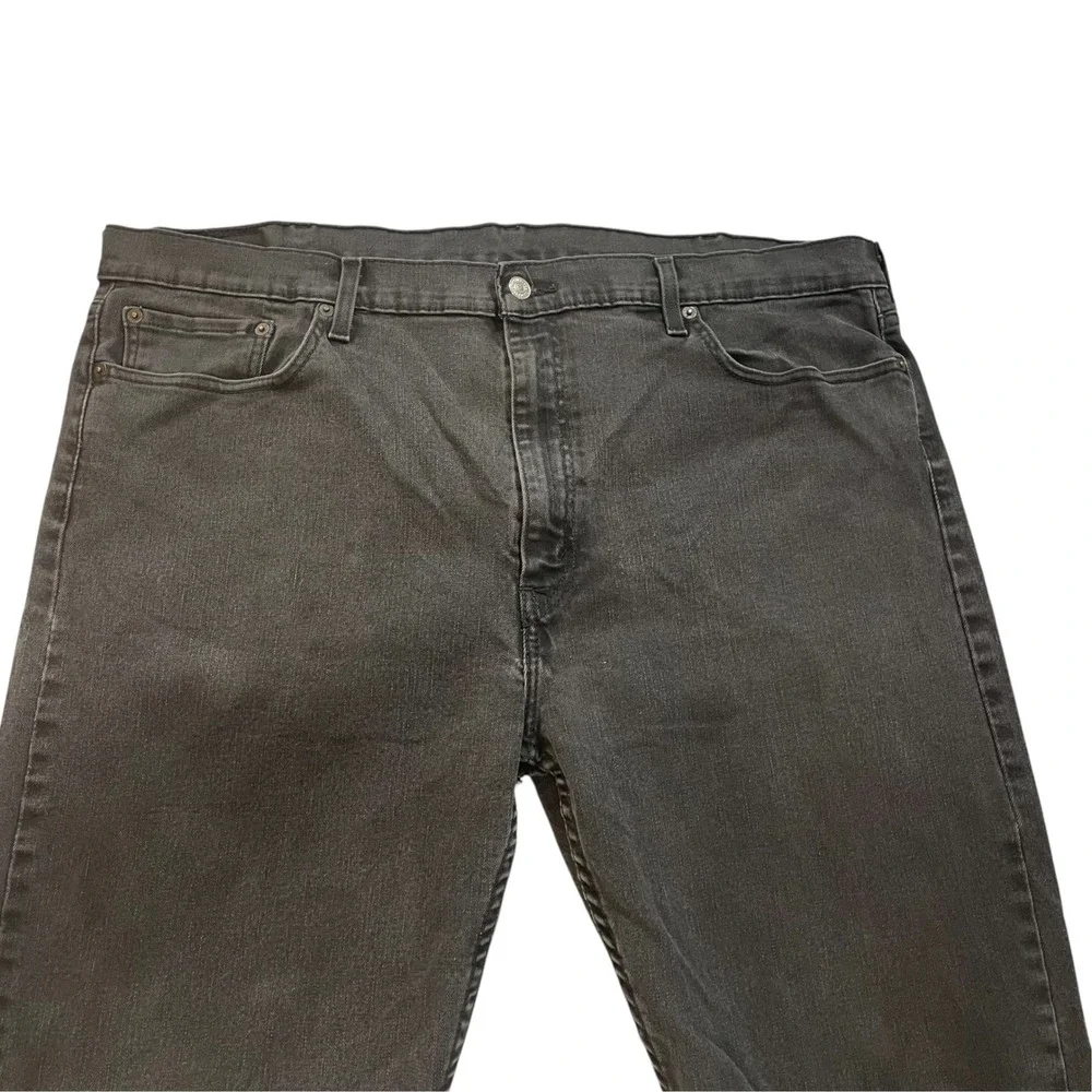Levis 502 Jeans Mens 42x36 (Fit 42x34) Faded Black Denim Light Stretch